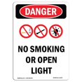 thumbnail image 1 of SignMission OS-DS-A-1218-V-1478 12 x 18 in. OSHA Danger Sign - No Smoking or Open Lights, 1 of 1