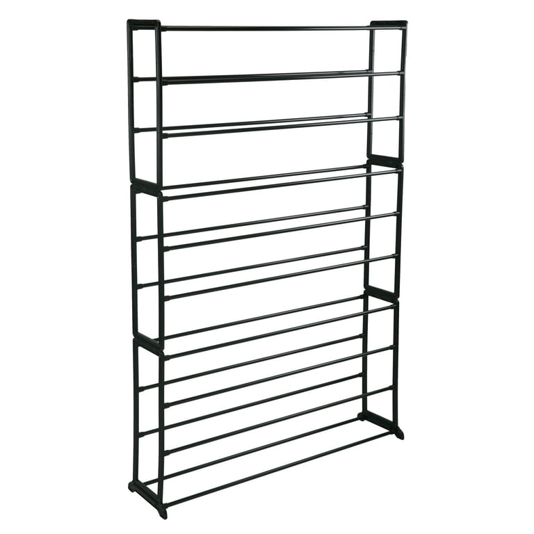 Simplify 50 Pair Shoe Organizer Rack - 10-Tier - Black