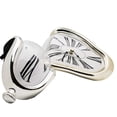 thumbnail image 4 of Reloj derretido, reloj derretido para decoración en casa, oficina, estante, mesa de escritorio, regalo creativo divertido, plata Roma, 4 of 5