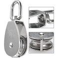 thumbnail image 3 of M50 304 Polea giratoria de una rueda de acero inoxidable Carga de 400 kg - Plata, 3 of 4