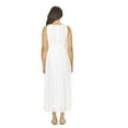thumbnail image 3 of Sleeveless Lace Detail Maxi Dresses - White 2X, 3 of 3