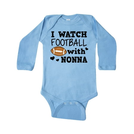 

Inktastic I Watch Football with My Nonna Gift Baby Boy Long Sleeve Bodysuit