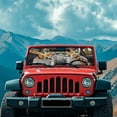 thumbnail image 3 of Uorisanigo Giraffe Driving Print Windshield Sunshade for Jeep Wrangler,Sun Visor Windshield Shade Blocks UV Rays,Sun Shade Heat Shield for Rubicon Sahara TJ JK JKU 2 & 4 Door Protect Car Interior, 3 of 7
