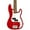 Red, variant on The Squier Mini Precision Bass Fretted 4-String Solid Body Bass Guitars Black