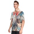 thumbnail image 2 of Bird Dove Side Men's Hawaiian Wrinkle Free Button Down Short Sleeve Shirt Casual Shirts Beach Shirts, 2 of 8