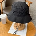 thumbnail image 2 of HOMEIORA Waterproof Bucket Rain Hat with Chin Strap Quick Dry Packable Boonie Sun Hat Safari Hat UV Protection - Black, 1 Pack, 2 of 6