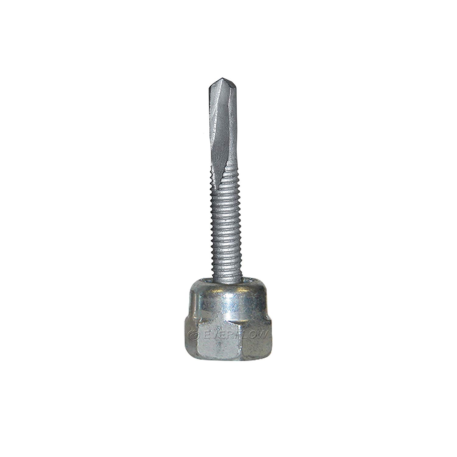 12-24 x 1 1/2 in. Sammys Rod Anchor Super Screw with Teks, 3/8 in. Threaded Rod Fitting, for Steel (Pkg.=25)