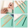 thumbnail image 2 of EeaseCA 12Pcs Wood Rulers Measuring Rulers Students Rulers Math Learning Rulers Clear Printing Rulers, 2 of 8