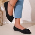 thumbnail image 5 of Aobny Teacher Shoes Ladies Shoes Wedges Wedding Shoes Micro-Wedge Business Casual Shoes Shoes Black Pointy Toe Flat Heel Stability Slip-On Womens Shoes Casual,Size 41, 5 of 9