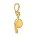 thumbnail image 2 of 14K Yellow Gold Charm Pendant Themed 20 mm 5 Sports Whistle, 2 of 3