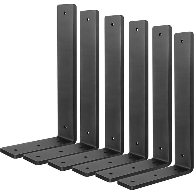 Heavy Duty Shelf Brackets ( ) ; x ; L Brackets for Shelves-Max Load LBS Shelf Hardware Bracket Rustic Industrial Floating Shelf Brackets Iron for Wood Floating