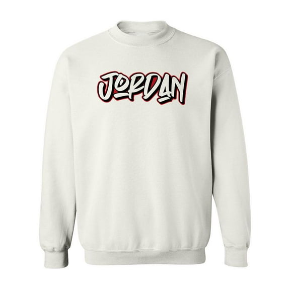 Jordan Text Sweatshirt Men -SPIdeals Designs, Male Large