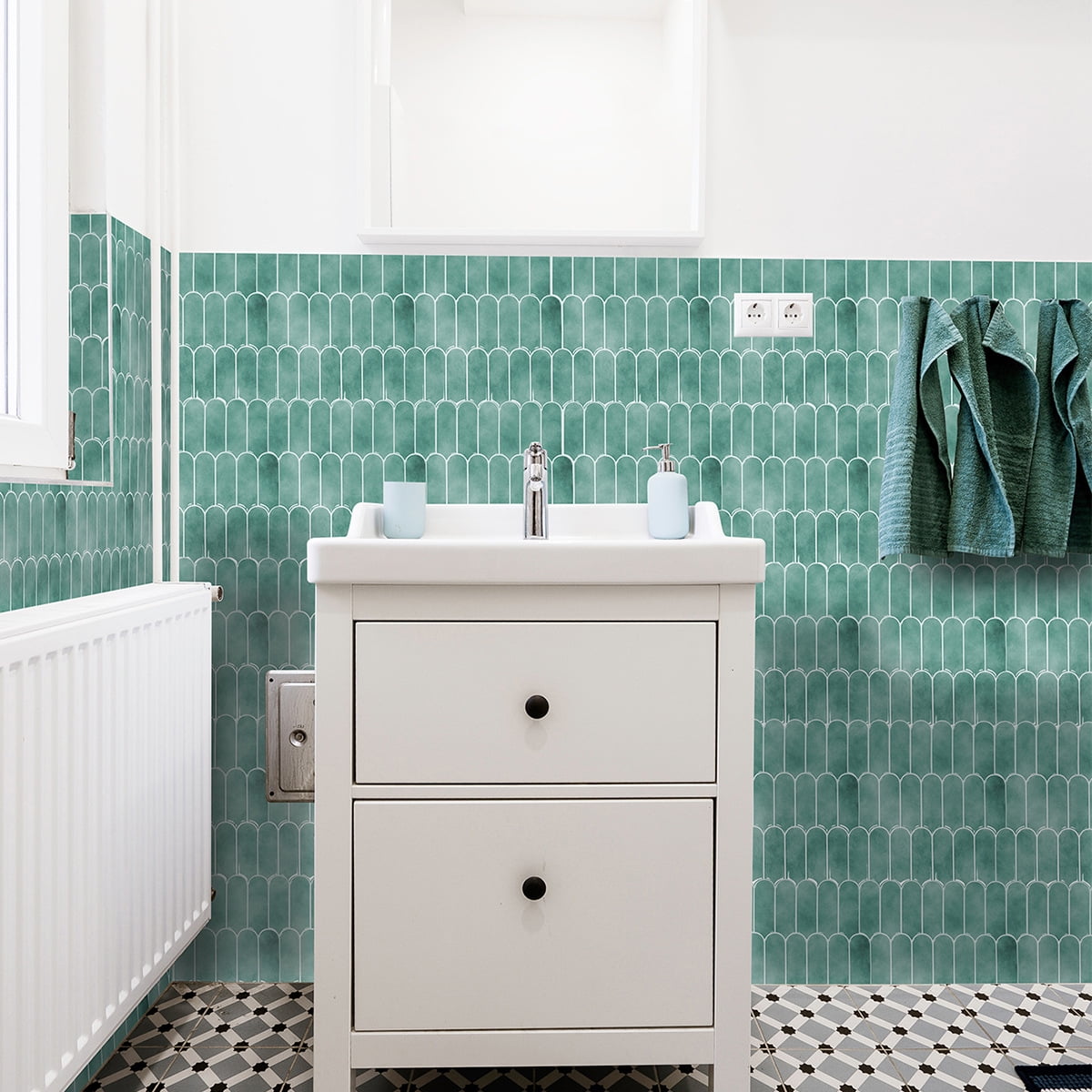 FLOLEOPA 12 x 12 Inch Heavy-Duty Peel and Stick Backsplash, Self-Adhesive Wall Tiles for Kitchen Bathroom Decor, 20-Pack