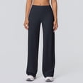 thumbnail image 5 of Women Workout Leggings No Front Seam Straight Leggings Black XL, 5 of 9