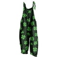 thumbnail image 2 of UPPADA Combinaisons pour Femmes Décontractées Boho Imprimé Combishort Bretelle Spaghetti Ajustable Sans Manches Combinaison Jambe Grand Pantalon Long Coupe Ample Salopettes avec Poches Économies Vert,TTTG, 2 of 5