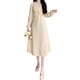thumbnail image 1 of Laklulu Vestido corto elegante de manga larga para mujer, vestido de cóctel, albaricoque, XL, 1 of 6