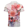 thumbnail image 5 of Cherry Blossom Pink (5) Men Zipper T-shirt Summer Casual Short Sleeve T-shirt Top, 5 of 7