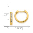 thumbnail image 3 of Auriga 14k Yellow Gold Diamond Hinged Hoop Earrings for Women, 3 of 5