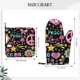 thumbnail image 4 of Kll Peace Love And Dove Flower Power Oven Gloves And Pot Holders Grill Gloves - Oven Gloves And Pot Holders, Non-Slip Cooking Gloves With Recycled Pads, 4 of 9