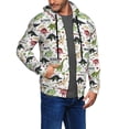 thumbnail image 2 of Goofa Cute Dinosaurs Pattern Mens Full-zip Hoodie, Zip-up Pullover Hooded Sweatshirt, Kangaroo Pocket Hoodie Ideal for Daily Wear, Travel, and Home-X-Large, 2 of 5