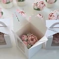 thumbnail image 6 of FXMLRLK 6 Pack Cupcake Boxes with Window, White Individual Cupcake Containers with Handle, 3.62x3.62x4.33 Inch Kraft Paper Favor Bakery Container for Small Cake, Muffins, Birthday, Wedding, 6 of 8