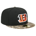 thumbnail image 3 of Men's New Era Black Cincinnati Bengals Active Two-Tone Camo 59FIFTY Fitted Hat, 3 of 6