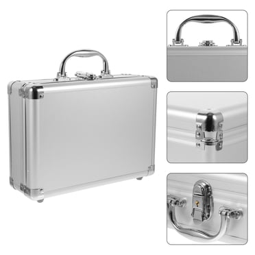 TZ Cases AC-44S Molded Aluminum Briefcase – 18x13x4 Inches, Silver, Push Lock, Medium Attache Case