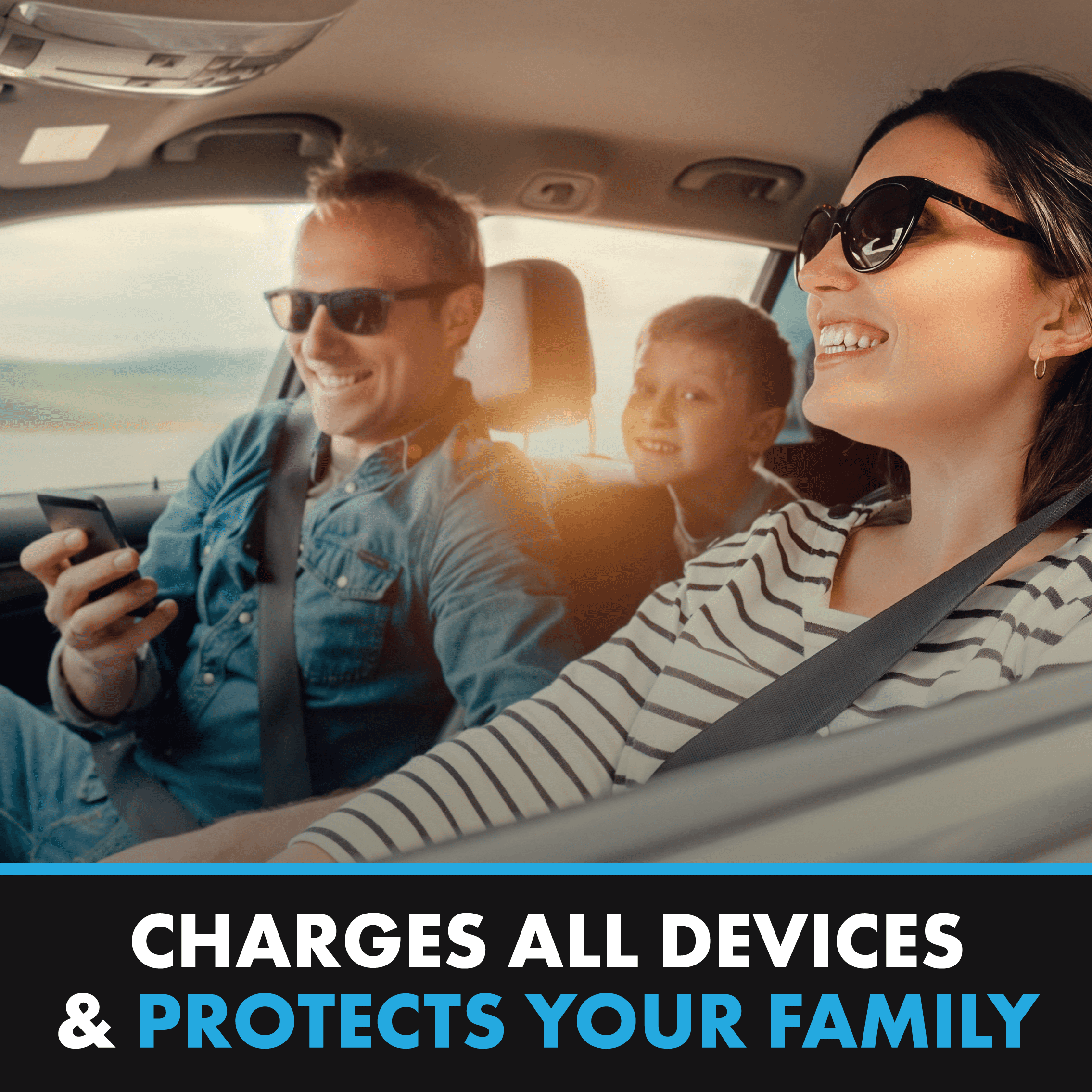 Rescue A6 Car Safety Device For Window Seat Belt USB Charger LED Flashlight