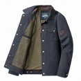 thumbnail image 5 of Men's Cargo Pocket Jacket Fashion Solid Color Outdoor Climb Pocket Long Sleeve Cargo Jackets Durable Breathable Workwear Top for Men, 5 of 5