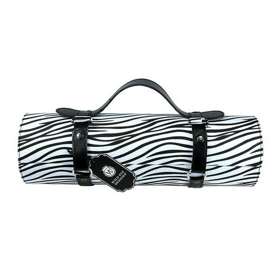 Wild Eye 13.25" Black and White Zebra Print Wine Bottle Carrier Purse