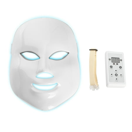 LED Facial Mask -Pretty See Skin Rejuvenation Therapy Device Photon Light Mask Light Treatment Beauty Device with 7 Color (Best Colors For Light Skin)