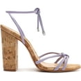 thumbnail image 2 of Schutz Suzy Smoky Grape Multistraps Lace Up Open Toe Block High Heel Sandals (Smoky Grape, 11), 2 of 2