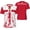 3X-Large, variant on Northern Ireland Flag Grain T-Shirt for Running Soccer Tennis Fitness Sports Jerseys Shirts
