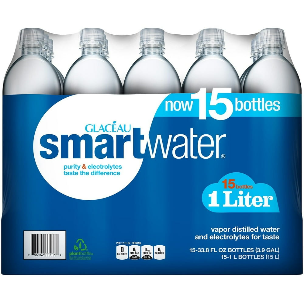 Smart Water Enhanced Water (Pack of 15) 33.8 Fl Oz, 507 Fluid Ounce