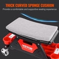 thumbnail image 4 of VEVOR Mechanics Stool, 300 LBS Capacity Rolling Mechanic Seat with 4" Wheels, with Three Slide Out Tool Trays and Drawer, Heavy Duty Roller Creeper Seat for Home Garage DIY Automotive, 4 of 10