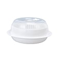 thumbnail image 4 of Cesta de vapor drenable para cocina, microondas, verduras, redonda, segura, a prueba de polvo, con cubierta transparente para el hogar, 4 of 14