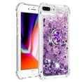 thumbnail image 2 of Funda para iPhone 8 Plus/iPhone 7 Plus con Brillo Líquido Flotante, Purpurina, Parachoques y Anillo Giratorio Soporte, 2 of 5