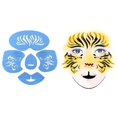 thumbnail image 4 of 1 juego de pntil reutilizable para arte corporal/pintura facial de ojos para maquilje de Halloween Colcomx Stencil de la pintura de la cara, 4 of 8