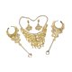 thumbnail image 3 of Conjunto de 3 collares, pendientes y pulseras para mujer, joyería de moda de aleación para boda y novia. Oro, 3 of 6