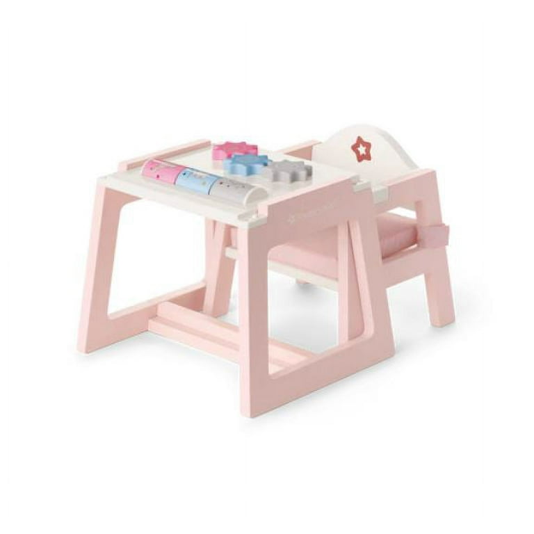 American Girl Bitty Baby Convertible High Chair Play Table for 15 Inch Dolls