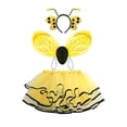 thumbnail image 3 of JAJAHO Kids Bee Dress Up Outfits For Girl Tutu Mesh Layered Mini Skirts With Wings Hairband 3 Piece Set For Party Performance Soft Dresses, 3 of 7