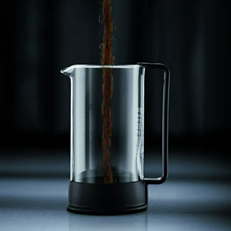 BODUM French Press Matte Black Glass Plastic 2 Cup Coffee Maker