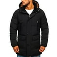 thumbnail image 2 of Vedolay Mens Parkas Outerwear Jacket Winter Long Hooded Parka Jacket Black,L, 2 of 5