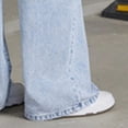 thumbnail image 5 of NOLDARES Girls Jeans Pants Wide Leg/Skinny Denim Pant Ripped High Waist Elastic Band Casual with Pockets Kids(Light Blue,13-14 Years), 5 of 8