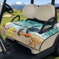 thumbnail image 3 of Yuyamidu Sea Turtle Golf Cart Seat Covers Starfish Shell Golf Cart Seat Towel Blanket with Pockets Portable Club Car Seat Cushion, 3 of 8