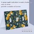 thumbnail image 3 of Yayeee Toggle Light Switch Wall Plate 2-Gang 4.56"x4.48" Decorative Outlet Cover, Blue Lemons, 3 of 7