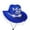 Blue, variant on Fgnfyis Sparkly Western Cowboy Hat with Dazzling Bowler Design for Disco Party Events Black One Size