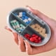 thumbnail image 1 of MoistureProof Mini Weekly Organizer Box 4 Grids Portable For Travel With Removable Individual Containers, 1 of 7