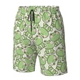 thumbnail image 6 of Uemuo Cute Frog Pattern Men's Swim Trunks Hawaiian Beach Bathing Suit Swimsuits Beach Quick-Dry Shorts with Pockets-Medium, 6 of 9