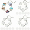 thumbnail image 1 of 4 juegos de pulseras de sublimación, pulsera de graduación con transferencia de calor, bandeja redonda con bisel para foto, pulsera ajustable en blanco para sublimación con engaste de bisel y cabujón., 1 of 6